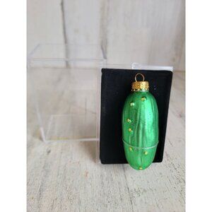 Vintage glass‎ pickle cucumber ornament Xmas